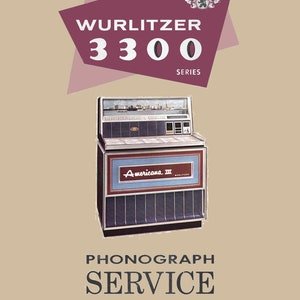 Jukebox WURLITZER Manual High resolution Instant PDF. Models 3300 e 3310 'Americana III' (1969) (juke box)
