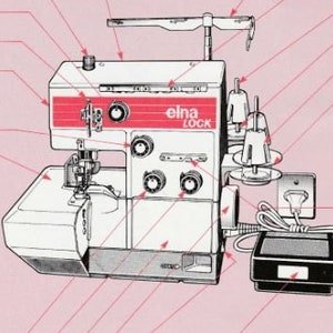 Elna L-5D Overlocker Sewing Machine User Manual (PDF)