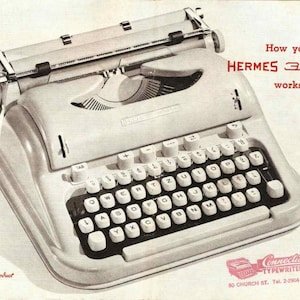 Hermes 3000 Typewrtier Manual PDF Download, Hermes Typewrtier Manual, Typewriter Repair Manual PDF