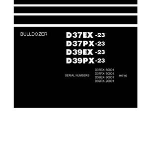 Komatsu Bulldozer Shop Manual: D37EX-23, D37PX-23, D39EX-23, D39PX-23 (PDF Download)