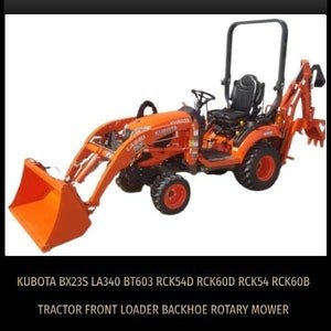 Kubota BX23S Tractor Service Repair Manual with BT603 Backhoe and LA340 Front Loader PDF IN ZIP Download-Wiring manual, Owners Manual