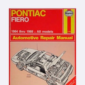 Haynes Pontiac Fiero Repair Manual 1984-1988 (Digital PDF)