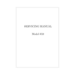 Janome 659 Sewing Machine Service and Adjustments Manual PDF Instant Download