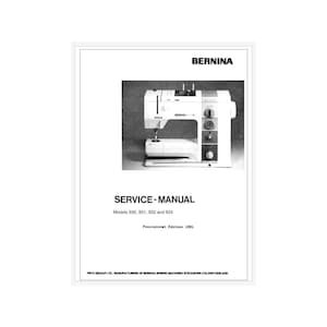 Bernina Record 930 Sewing Machine Service Manual PDF Instant Download