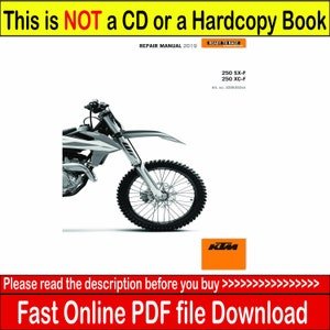 KTM 250 Sx-F Manual 2019 Service Repair PDF | XC-F Workshop | Instant Download