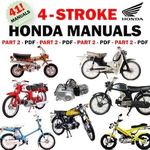 Honda 4-Stroke 41 Manuals Shop, Owner, Repair Manuals PDF Download st50, st70, ct70, ss50, ss70, cs50, cd50, c310, c320, MadAss, pa50 etc