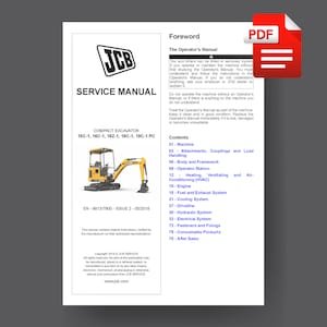 JCB 15C-1 16C-1 18Z-1 19C-1 Compact Excavator Service Manual PDF