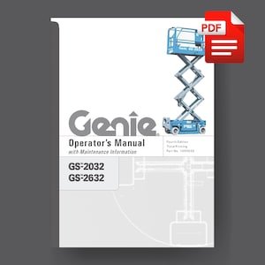 Genie GS2032 GS2632 Scissor Lift Operator's Manual PDF