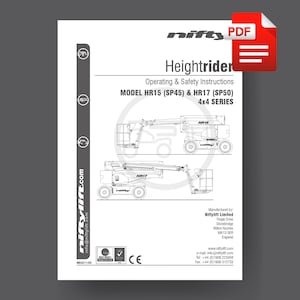 il_300x300.5891713399_7jvv Nifty HR15 (SP45) HR17 (SP50) Self Propelled Telescopic Boom Lift Operating Safety Manual PDF