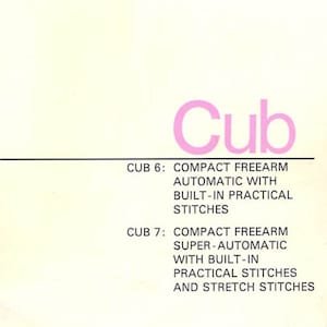 Globe Cub 6 and 7 Sewing machine PDF instruction manual in English Vintage Download Instant Download Retro Scan