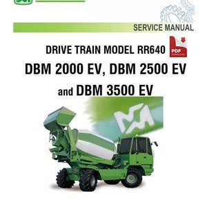 Merlo Concrete Mixer Drivetrain RR640 Workshop Manual DBM2000EV - DBM3500EV