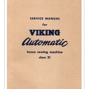 Husqvarna Viking 21 Automatic Class 21 21A Service & Instruction Manual Vintage User Guide PDF Download Instant Download Retro Scan