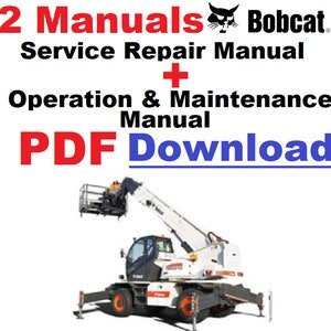BobCat TR35160 TR45190 TR50210 TR40250 Service Manual Telescopic Handler + Operations and Maintenance Workshop Repair Owners Manuals PDF