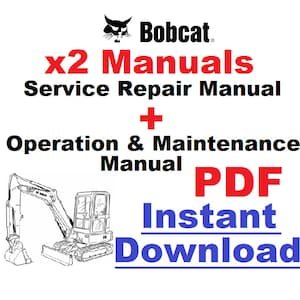 BobCat E80 Compact Excavator Service Manual + Operations and Maintenance Workshop Repair Owners Manuals 6987194 + 6987193 PDF Fast Download