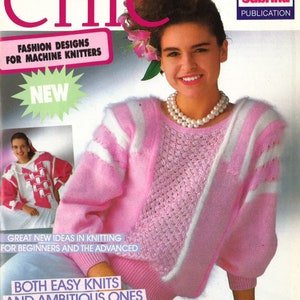 Machine Knit Chic Fashion Magazine Issues 1-5 Pattern Bundle PDF Download Preppy Vintage 80s PDF Fairisle Shetland Knit Instant Download