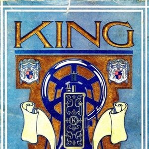 King Sewing Treadle Foot Powered Sewing Machines Manual Pdf Download Booklet Old Vintage PDF Instant Download