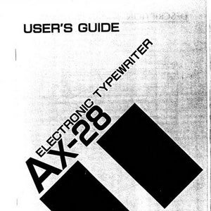 Brother AX-28 Typewriter Vintage Instruction Manual in PDF   English PDF Download User Manual - Complete User Guide