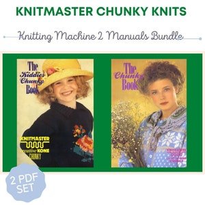 Knitmaster Chunky Bulky Knit Knitting Designs  Adults and Kids Bundle Unique Vintage 60s Knitting Jumper Patterns PDF Instant Download
