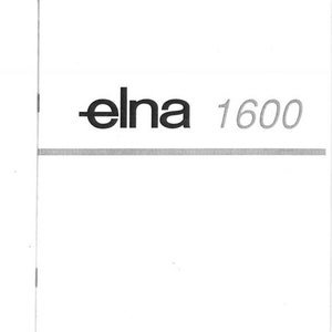 Elna 1600 Sewing Machine Instruction Manual Vintage PDF Download User Manual Complete User Guide Instant Download Retro Scan