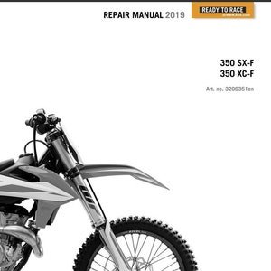 2019 KTM 350 SX-F XC-F Service repair manual pdf Download