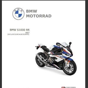 BMW S 1000 RR K67 Workshop Service Manual Repair PDF digital download