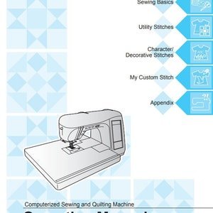 Brother Sewing Machine Computerized Sewing and Quilting Machine User Guide Retro Guide Instruction Manual PDF Instant Download Scan