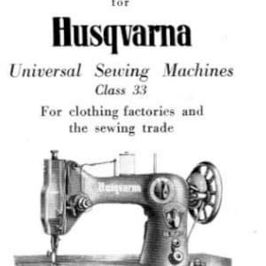 Husqvarna Viking 33 Sewing Machine PDF Manual Vintage Download User Manual - Complete User Guide Instant Download Retro Scan