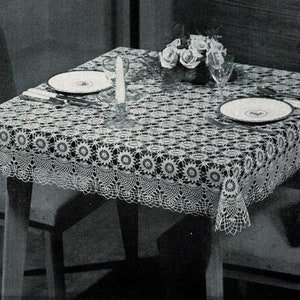 9 Pineapple Tablecloth Doily Towel Crochet Table Centre Patterns Instruction Tutorial PDF Vintage Instant Download Crochet Book No 110