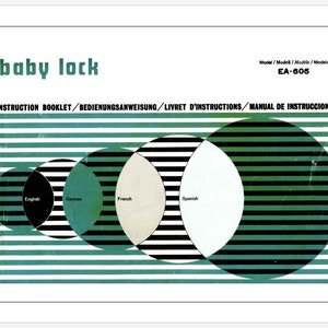 Baby Lock EA605 EA-605 By Juki Sewing Machine User's Instruction Manual PDF Instant Download