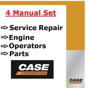 4 MANUALS SET for Case TR270 TR320 TV380 Skid Steer Manual Operators Owners + Service Shop Repair + Engine + Parts Catalog Pdf Download