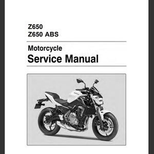 Kawasaki - 2017 Z650 ABS - Service Manual Motorcycle Repair Pdf Download