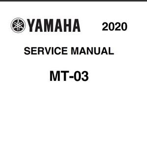 2020-2023 Yamaha MT03 MT 03 Service Repair Maintenance Workshop Shop Manual Pdf Download