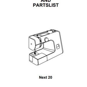 Juki Next 20 Industrial Sewing Machine Instruction Manual  PDF Service Manual in English Instant Download Retro Scan