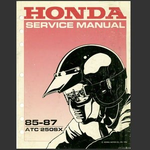 85-87 Honda ATC 250SX Repair 1985 1986 1987 Workshop Service Manual PDF digital download