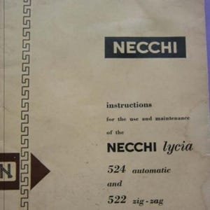 il_300x300.6135247420_klcw Necchi Lycia LAC 524 522 Automatic Zig Zag Manual Sewing Machine Instruction Manual PDF Vintage in English Spare Parts PDF Instant Download