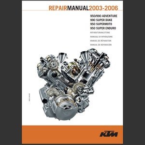 Ktm 2003 TO 2006 - 950, 990 Adventure, Super Duke SuperMoto Enduro ENGINE - Workshop Repair Service Manual Pdf Download