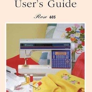 Husqvarna Viking Rose 605 sewing machine instruction manual PDF Download Instant Download Retro Scan