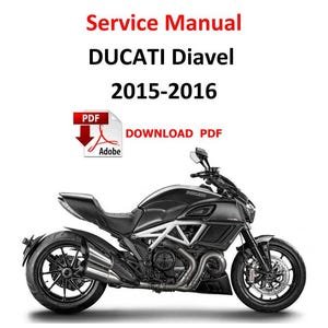 Ducati Diavel 2015 - 2016 PDF Service digital Manual Repair workshop Guide pdf Download Carbon Motorrad Handbuch