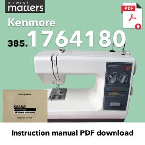 Kenmore 17641 385.17641 3851764180 Kenmore 24 Sewing Machine Instruction Manual PDF Download