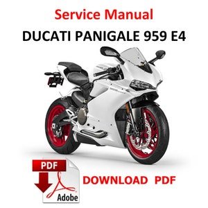 Ducati Panigale 959 PDF Service Manual Repair 2016-2019  PANIG959 Digital Guide Motorrad Handbuch