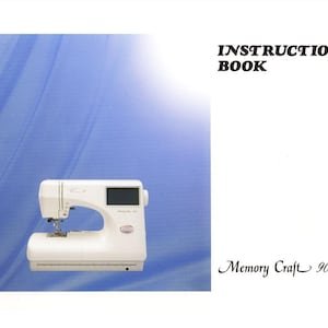 Janome Memory Craft 9000 MC9000 Sewing Machine Instruction Manual PDF Download Instant Download Retro Scan