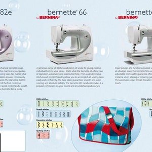 Bernette 56 66 82e  Instruction Manual PDF Download Vintage PDF Bernina User Manual - Complete User Guide