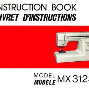 Janome My Excel MX 3123 Sewing Machine Instruction Manual in English French PDF Download Instant Download Retro Scan