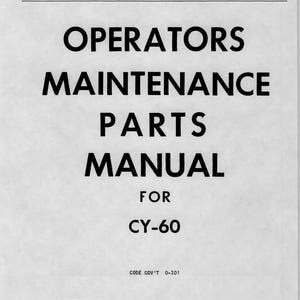 Download Now - Operator Instruction Maintenance Manual  CY 60 Forklift O-201 1967