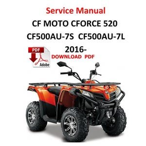 CF Moto CFORCE 520 CF500AU 2016 - PDF Service reapair Guide Manual 294 Pages moto quad atv CF500AU-7L CF500AU-7S cfmoto Motorrad Handbuch