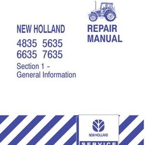 4835 5635 6635 7635 New Holland Tractors Service Repair Manual PDF Download