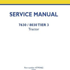 7630 8030 New Holland Tractors Service Repair Manual PDF Download