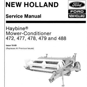 472 477 478 479 488 Haybine Mower Conditioner New Holland Service Repair Manual PDF Download