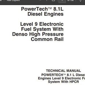 CTM255 POWER TECH 8.1L Diesel Engines Level 9 Technical Repair Service Manual PDF Download