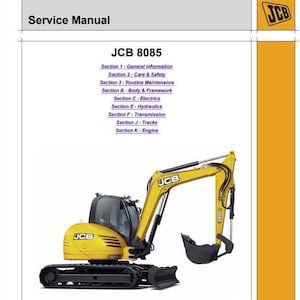 JCB 8085 SERVICE Manual for Mini Compact Excavator Download PDF